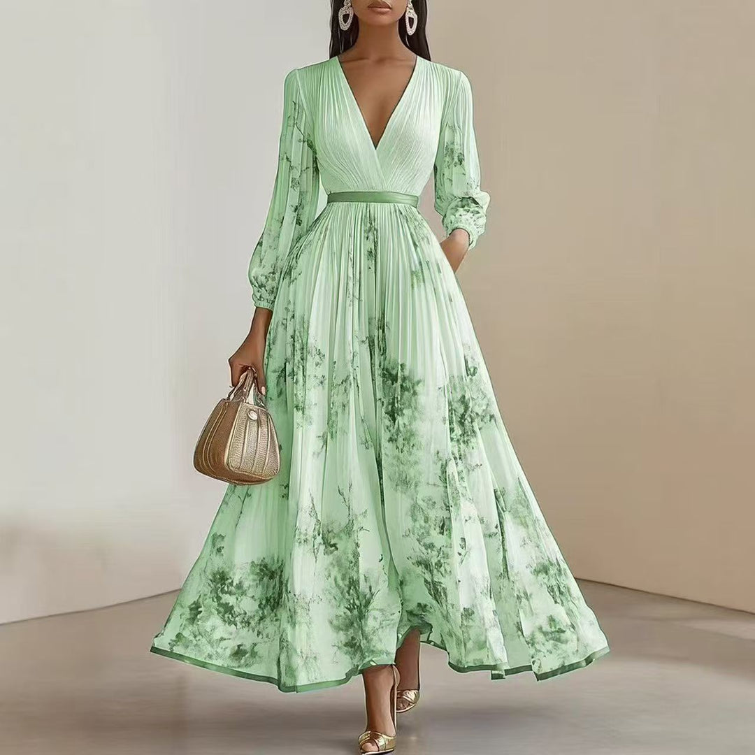 Nadia - Vestido midi plisado floral