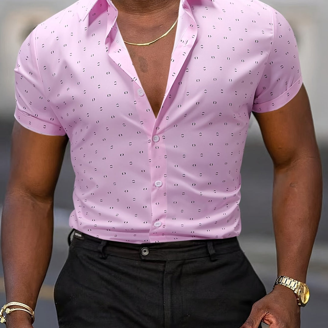 Rowen - Camisa de manga corta de tacto suave estampada