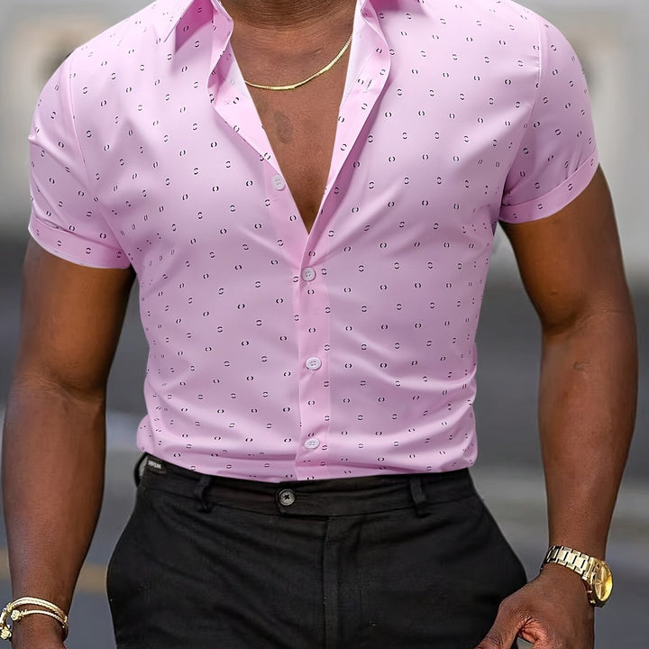Rowen - Camisa de manga corta de tacto suave estampada