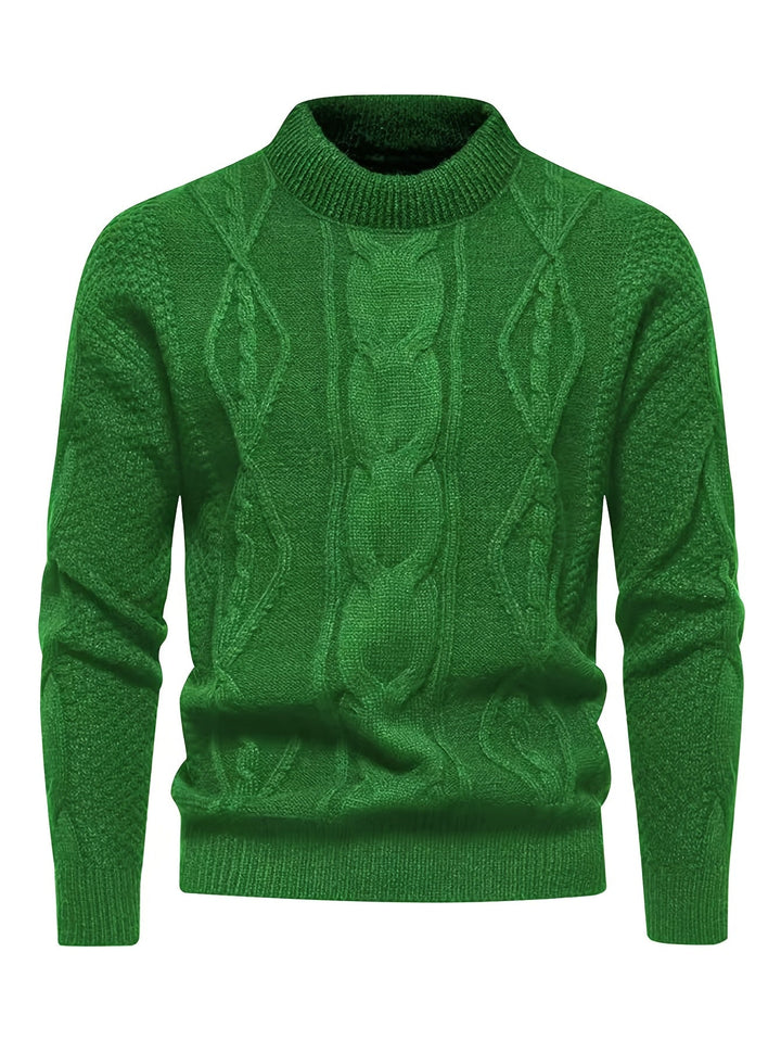 Kael - Suéter de punto trenzado con cuello semi alto