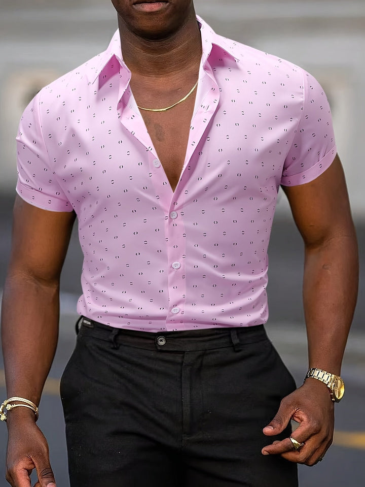 Rowen - Camisa de manga corta de tacto suave estampada