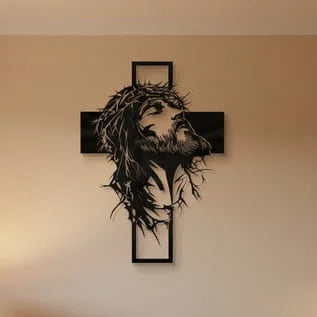Vearin - Cruz decorativa de Jesús para pared