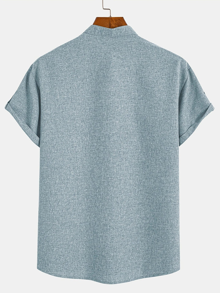 Harlan - Camisa texturizada de cuello alto