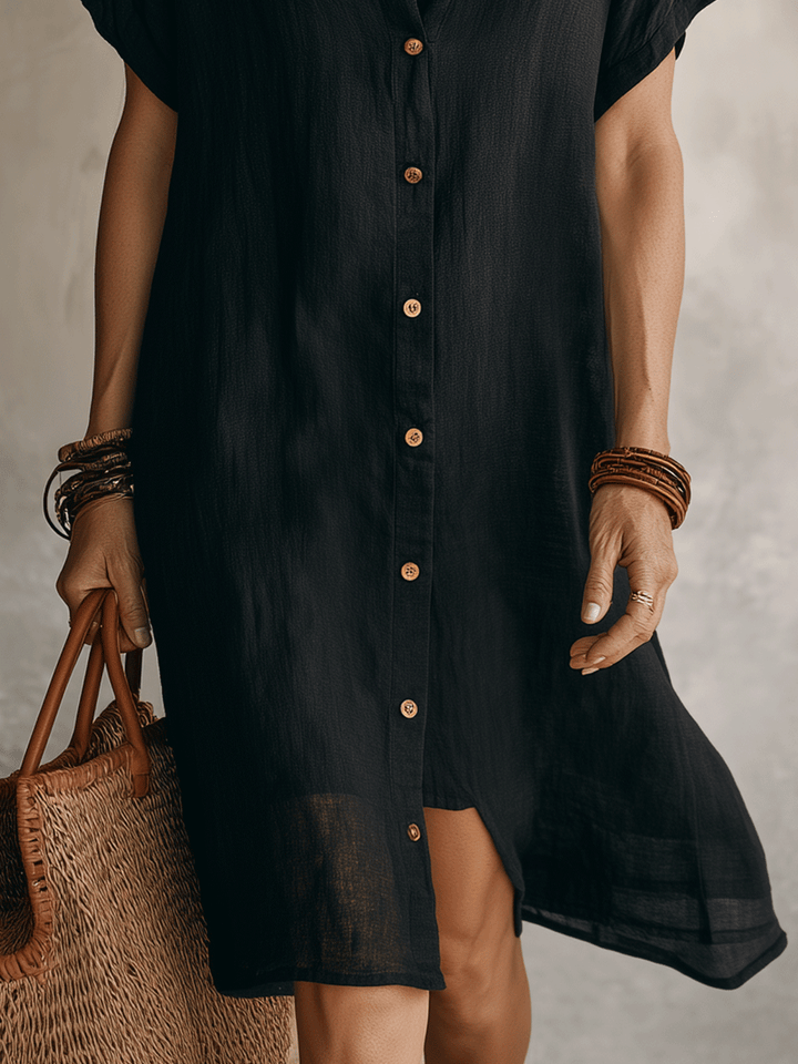 Daphne - Vestido camisero de lino fresco