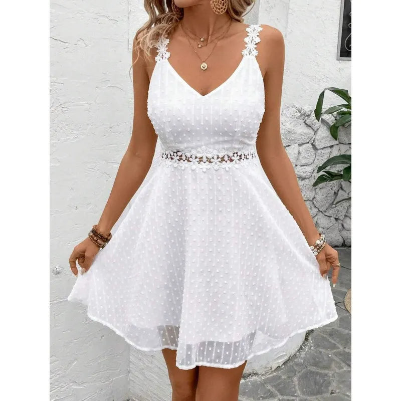 Noelline - Minivestido con tirantes bordados