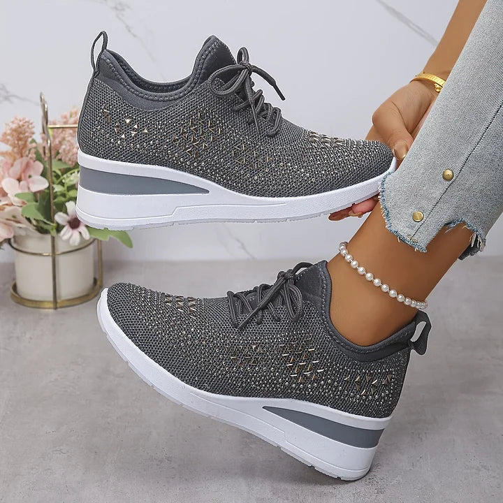 Lilia - Zapatillas de cuña con pedrería