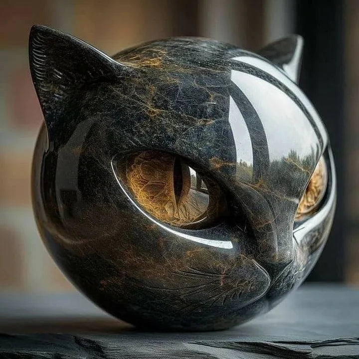 Elliana - Orbe de gato de obsidiana