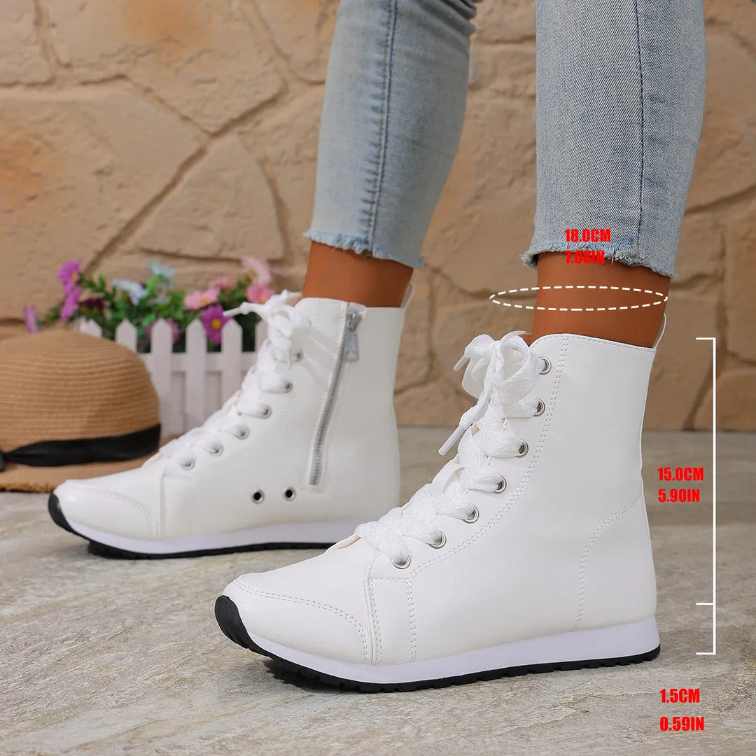 Deloriane - Botines casuales con agujetas