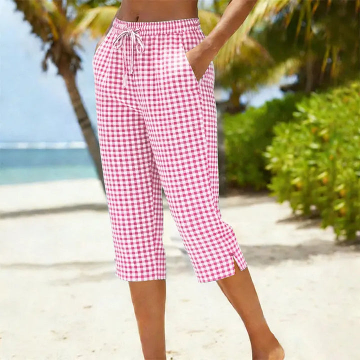 Eliska - Shorts casuales de cuadros