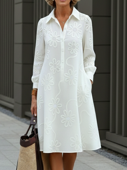 Sirelin - Vestido Camisero Midi de Tacto Suave