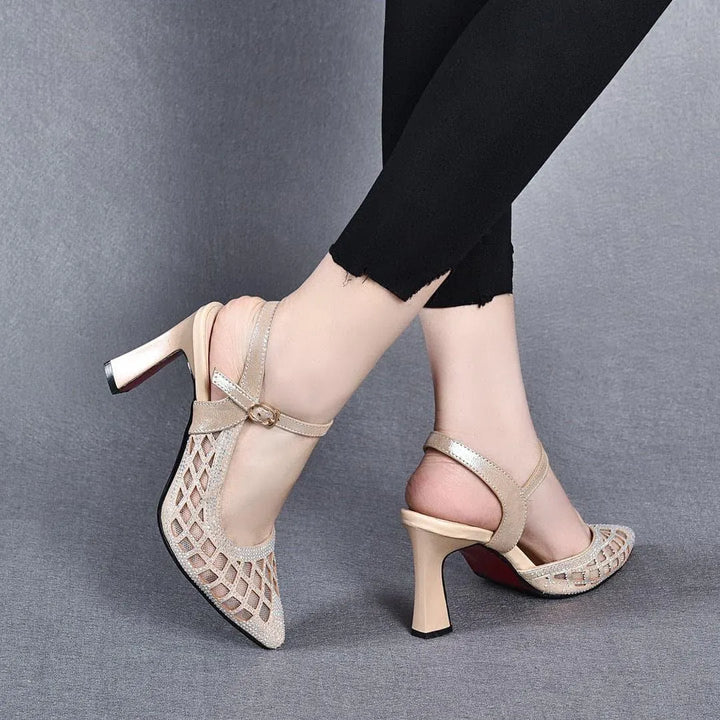 Delyse - Zapatos de tacón ancho premium