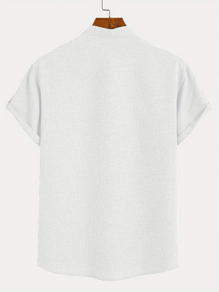 Harlan - Camisa texturizada de cuello alto