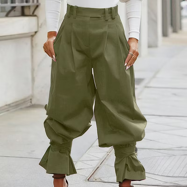 Dianella - Pantalones de tiro alto con holanes