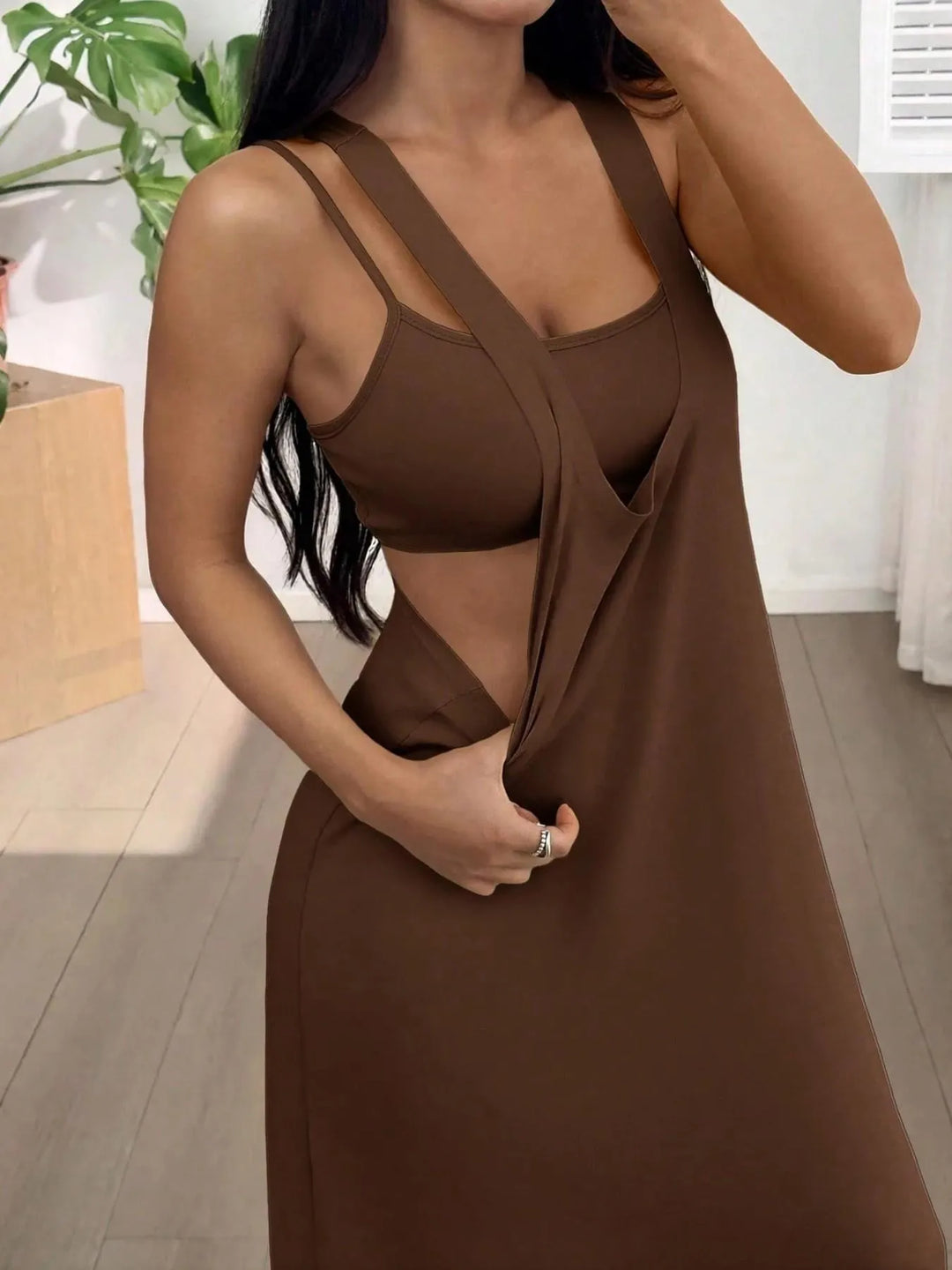 Evania - Maxivestido de dos piezas con capas