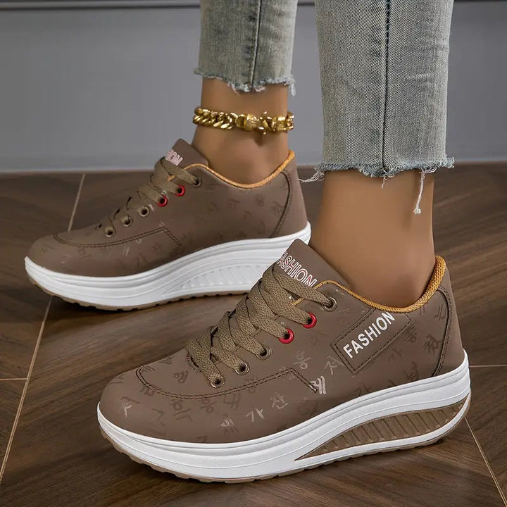 Sable - Tenis de plataforma con agujetas estilo casual