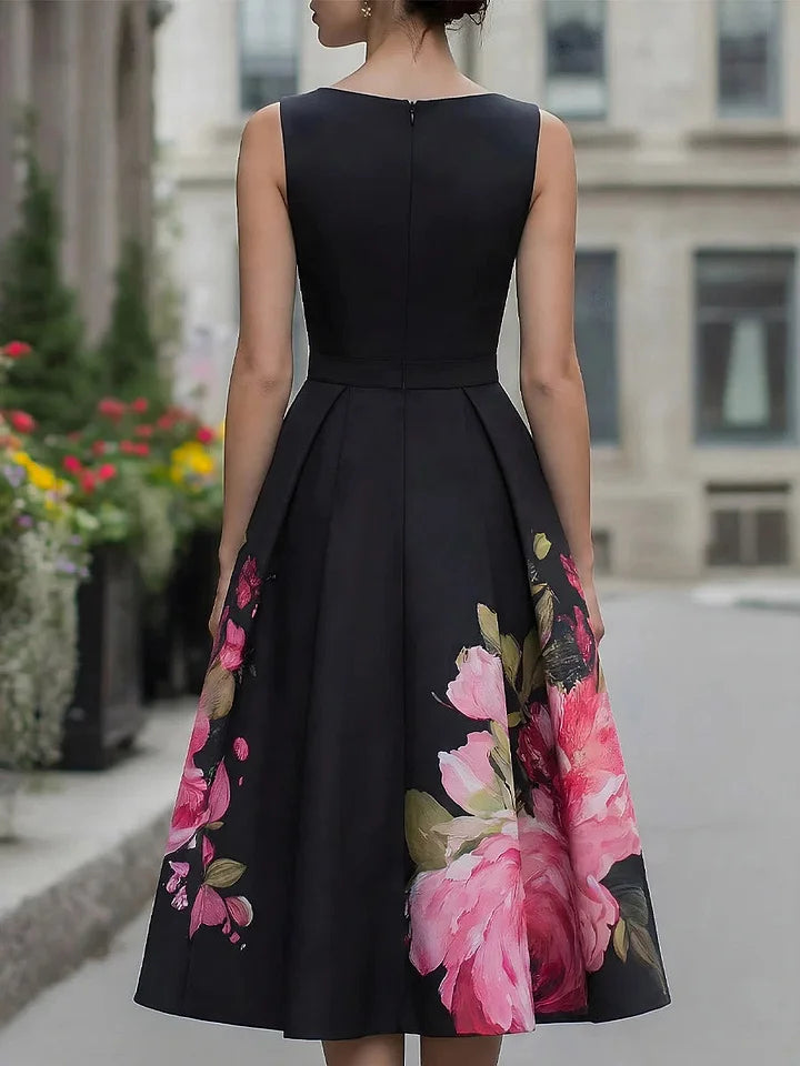 Xavia - Vestido midi elegante con corte aflorado