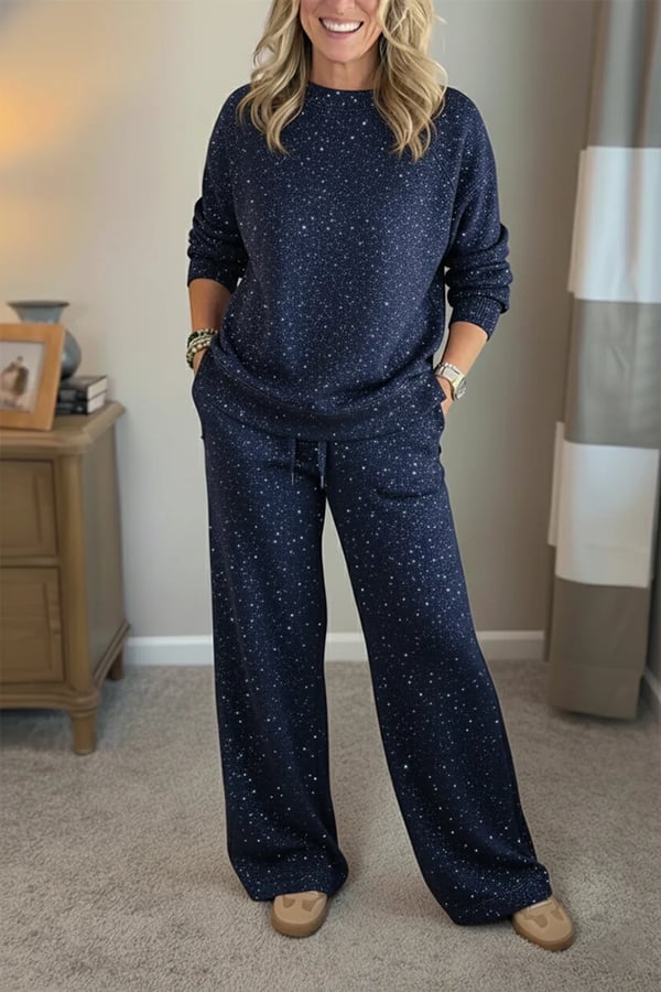 Celia - Coordinado de saco y pantalón con acabado brillante