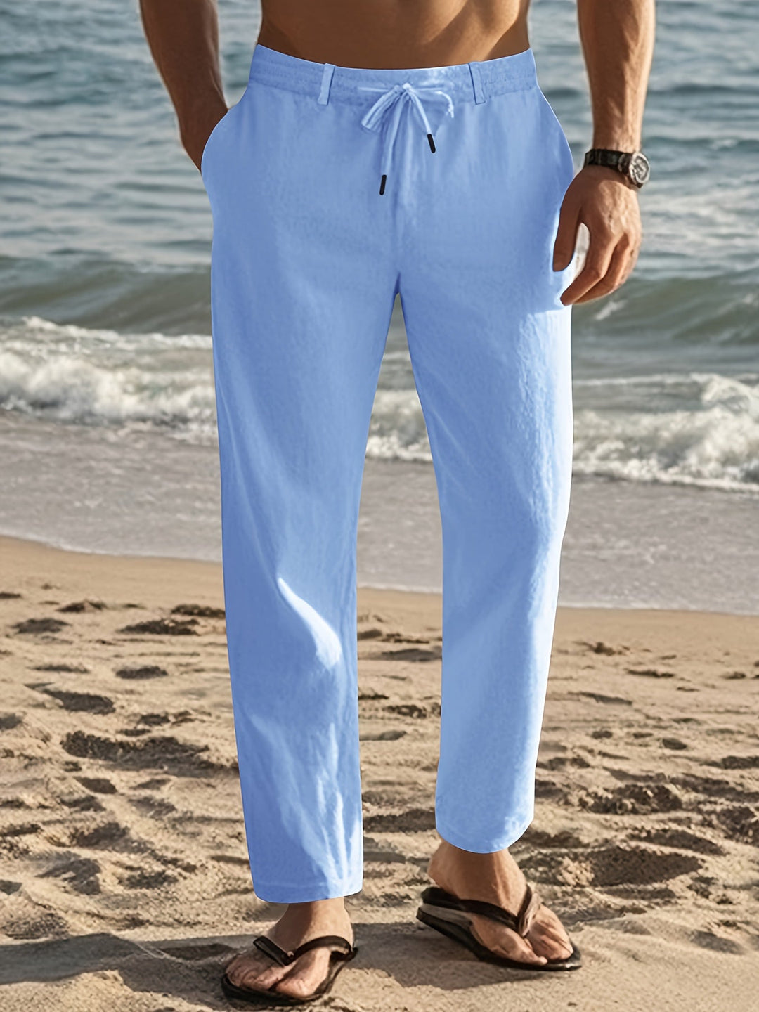 Wilfred - Pantalones de lino de corte relajado