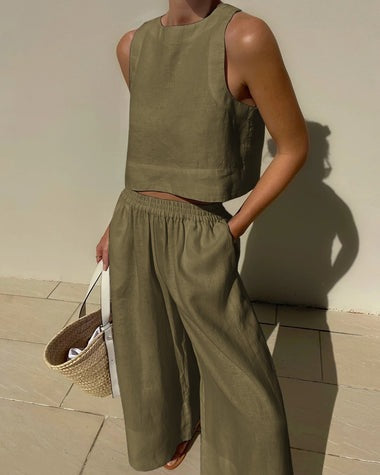 Maika - Elegante conjunto informal de dos piezas