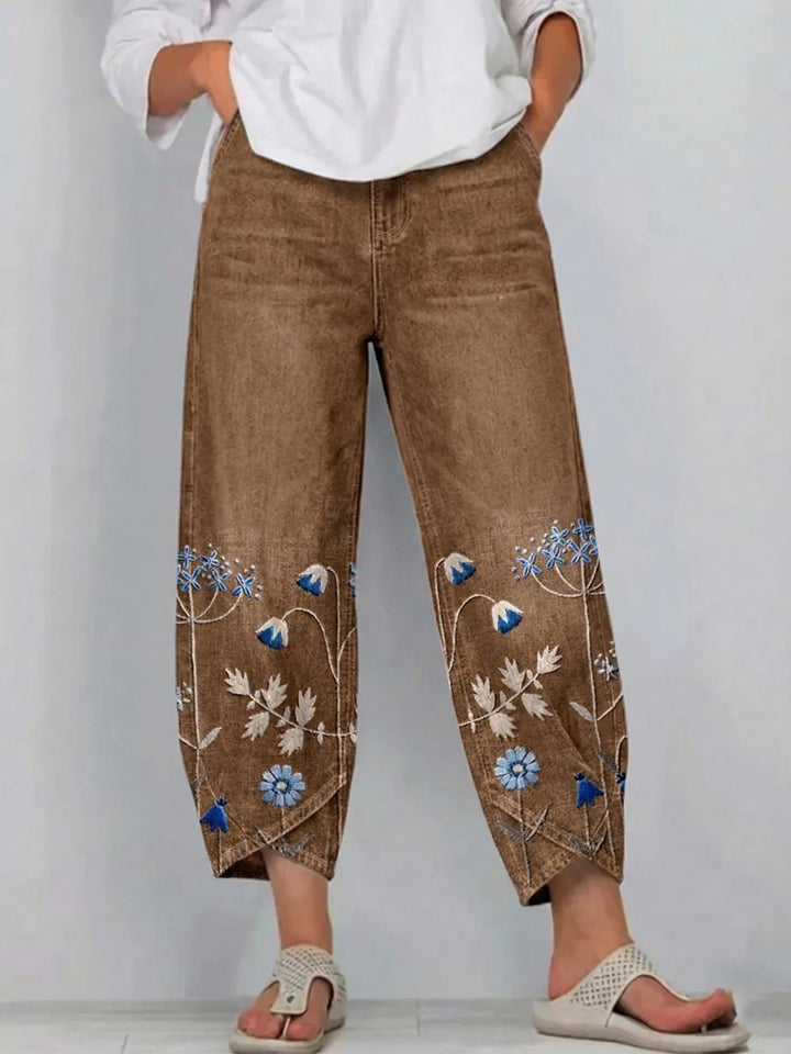 Giada - Jeans estampados de corte relajado