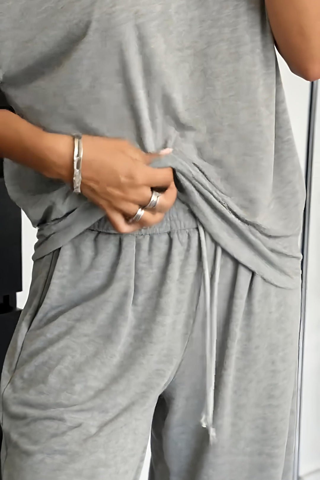 Cosima - Conjunto de top y pantalón de corte holgado