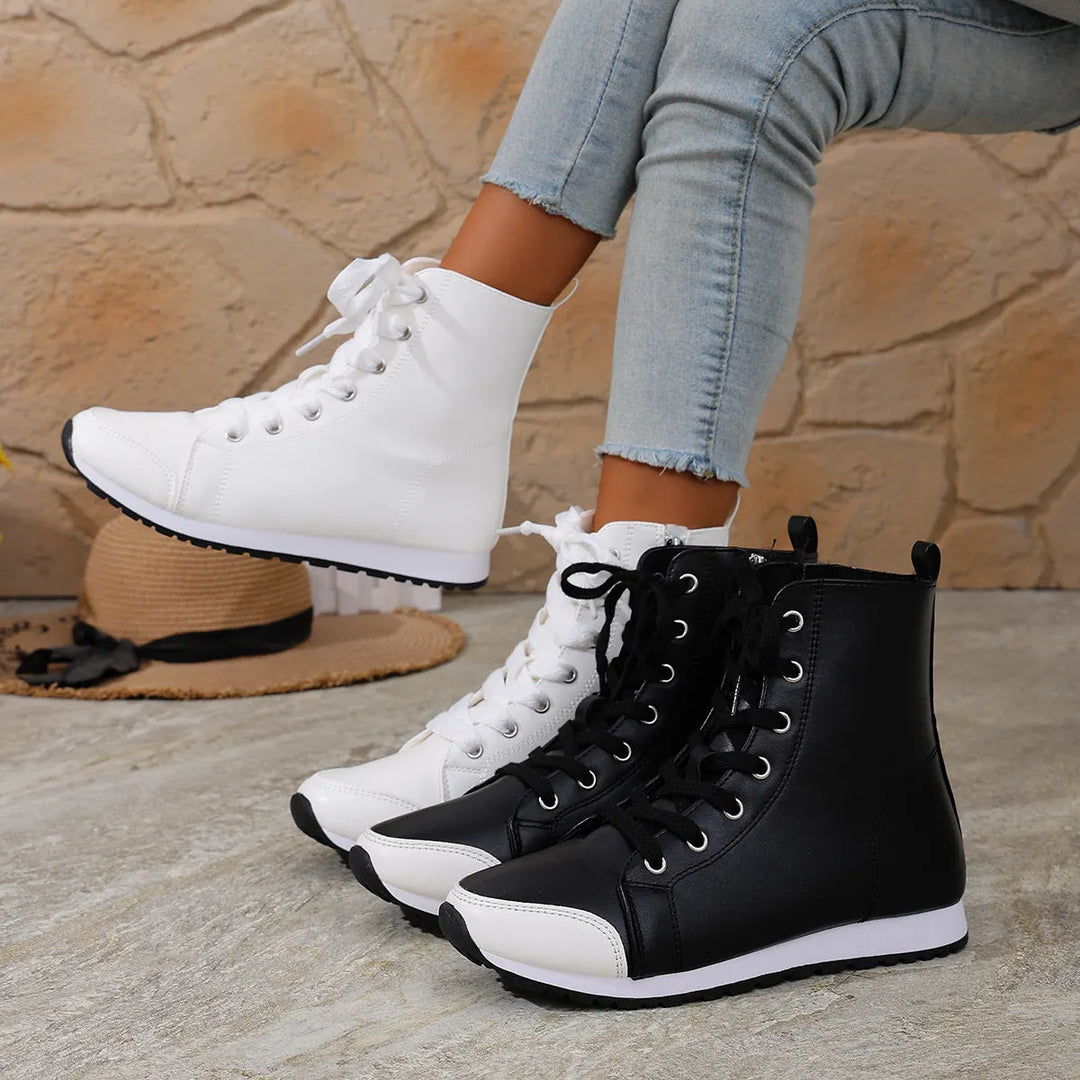 Deloriane - Botines casuales con agujetas