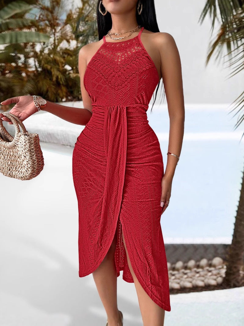 Danica - Vestido de encaje con escote halter