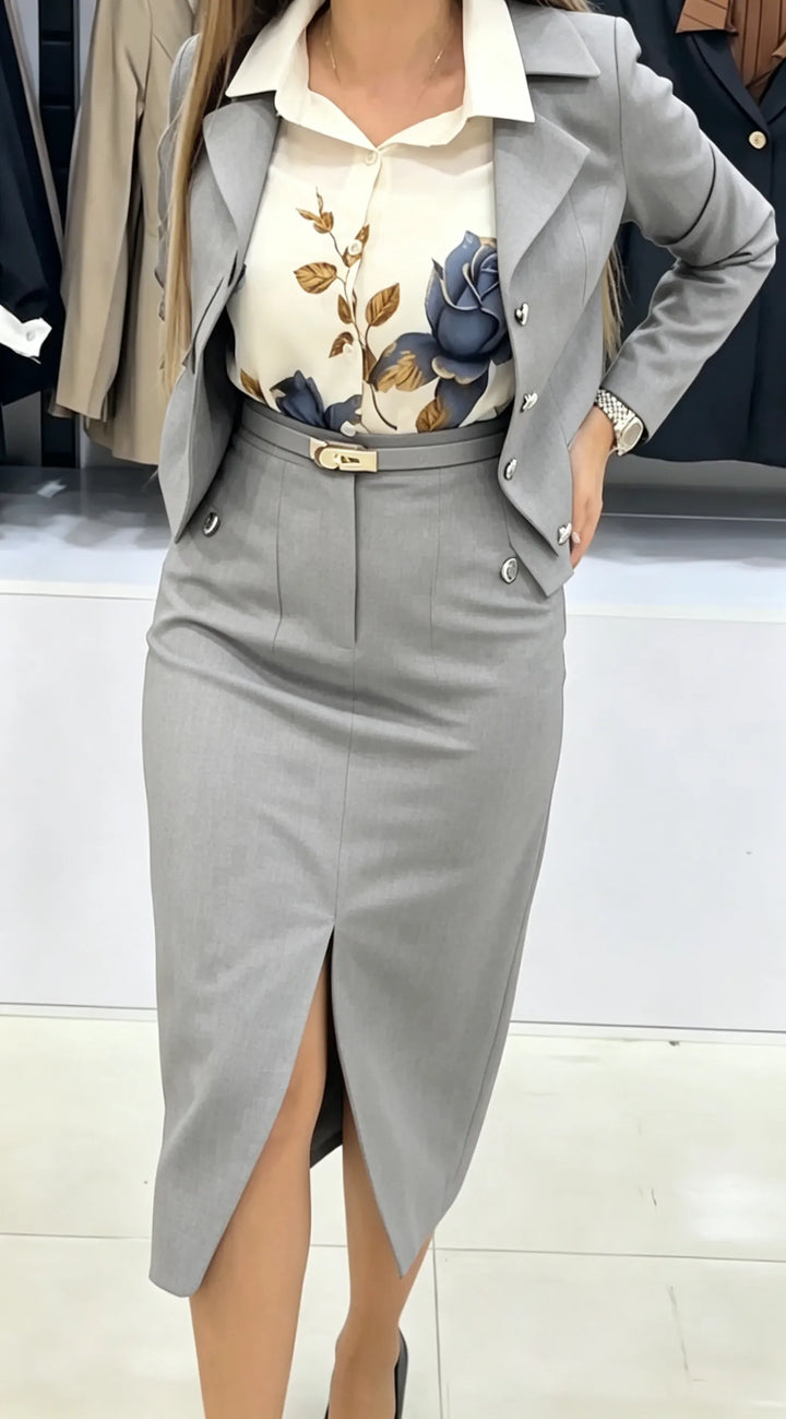 Xavina - Conjunto de blazer y falda hecho a la medida