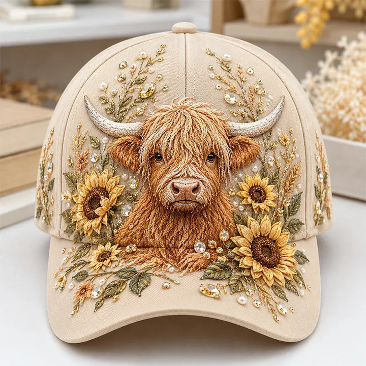 Arlena - Gorra floral con detalle ecuestre