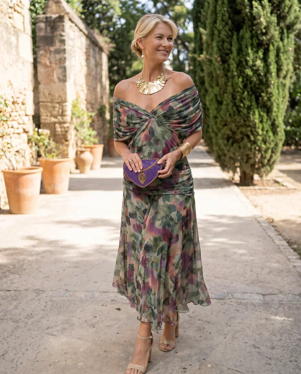 Samantha - Vestido elegante drapeado