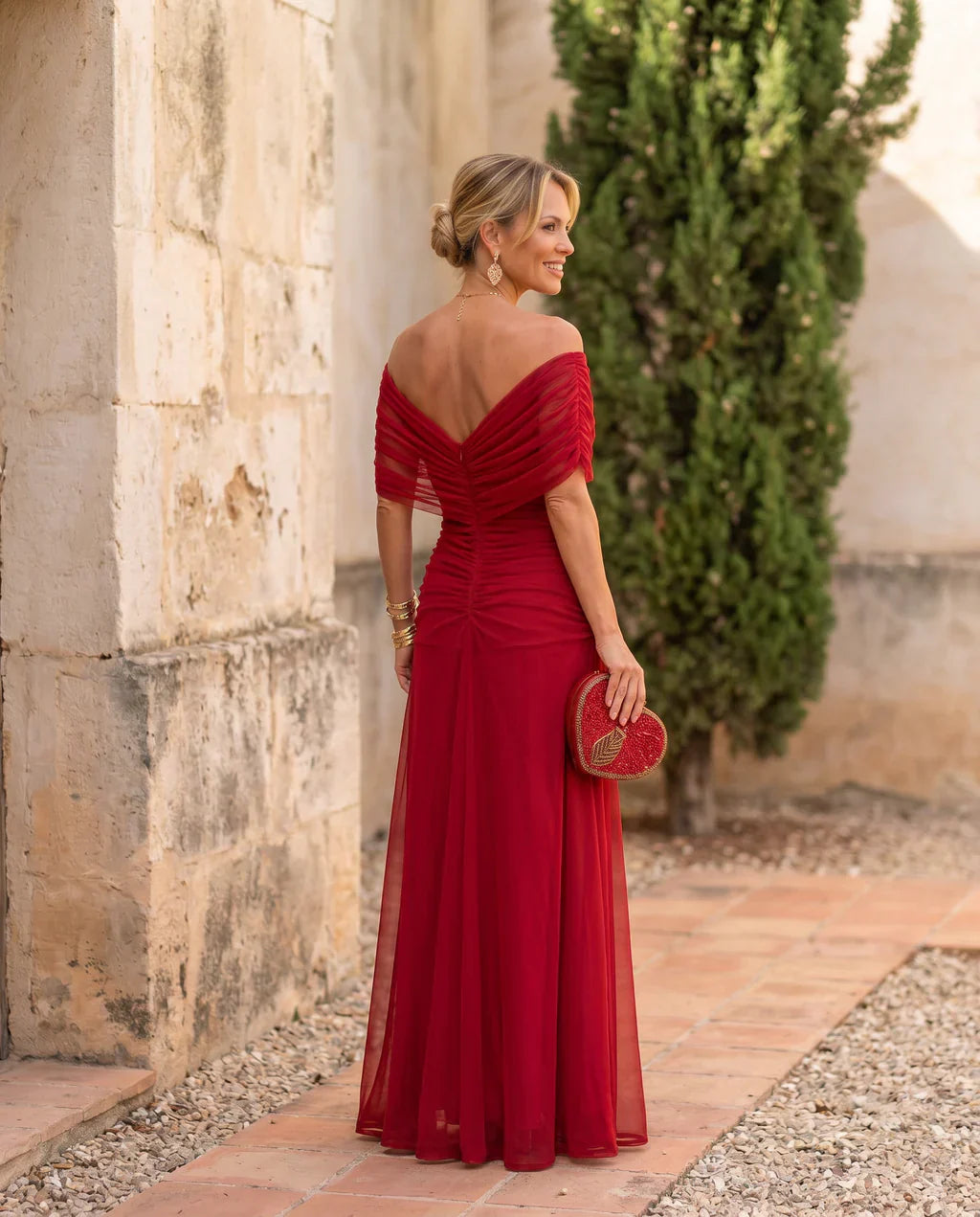 Samantha - Vestido elegante drapeado
