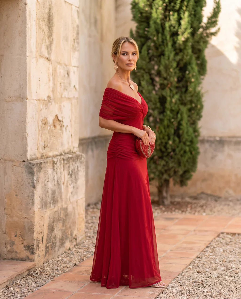 Samantha - Vestido elegante drapeado