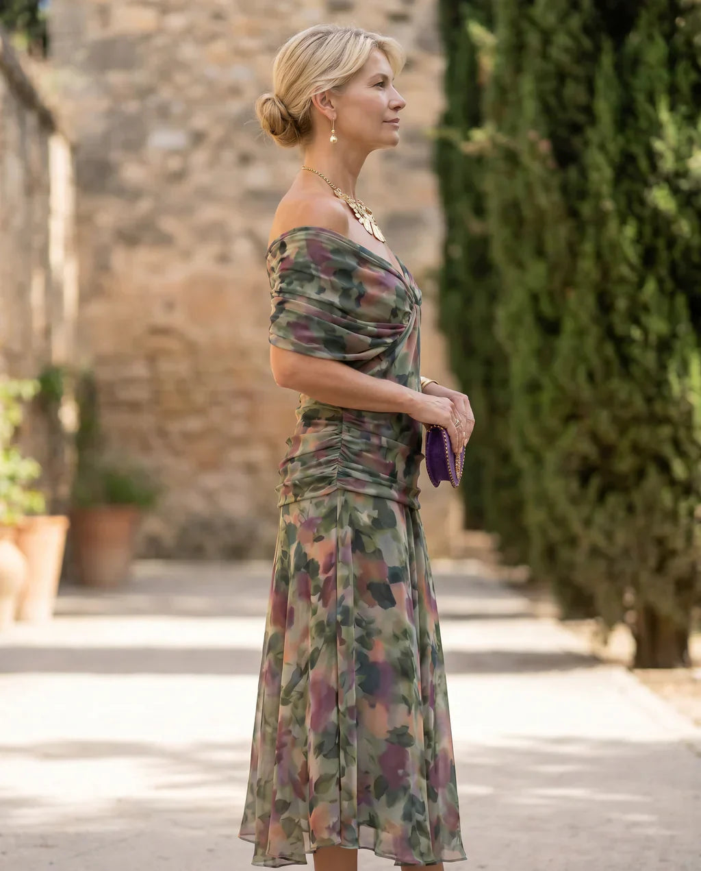 Samantha - Vestido elegante drapeado