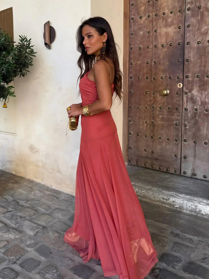 Briallen - Vestido con escote bardot de tacto suave