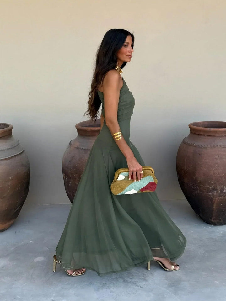 Briallen - Vestido con escote bardot de tacto suave