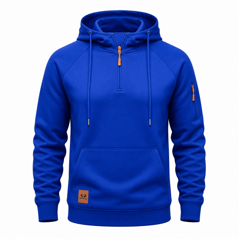 Sterling - Sudadera con medio cierre suave al tacto