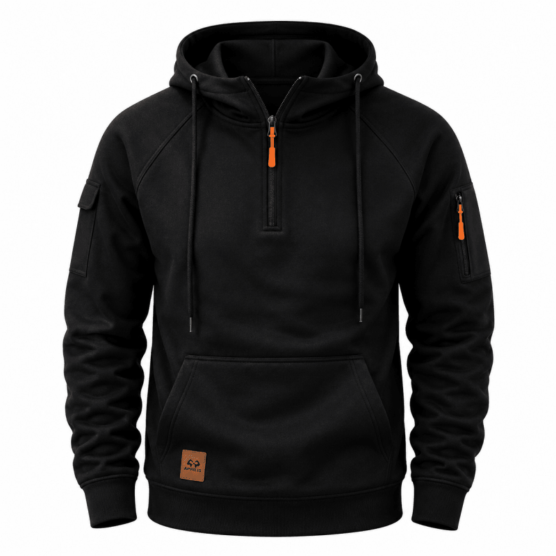 Sterling - Sudadera con medio cierre suave al tacto