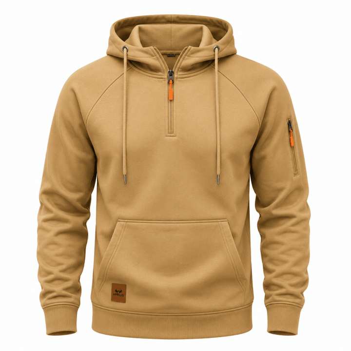 Sterling - Sudadera con medio cierre suave al tacto