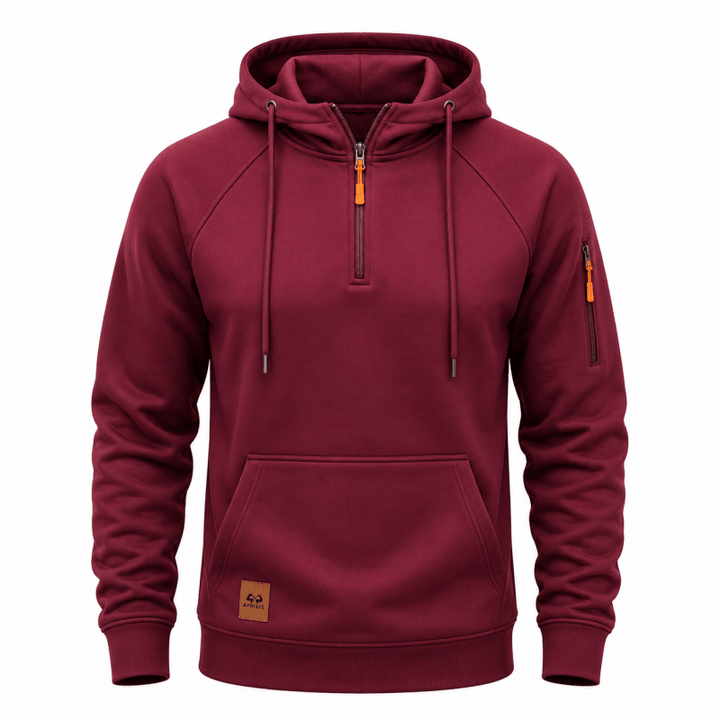 Sterling - Sudadera con medio cierre suave al tacto