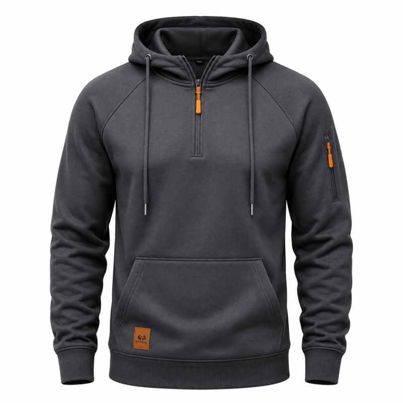 Sterling - Sudadera con medio cierre suave al tacto