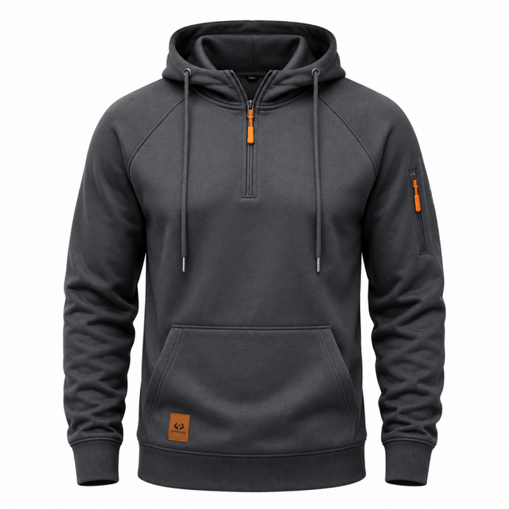 Sterling - Sudadera con medio cierre suave al tacto