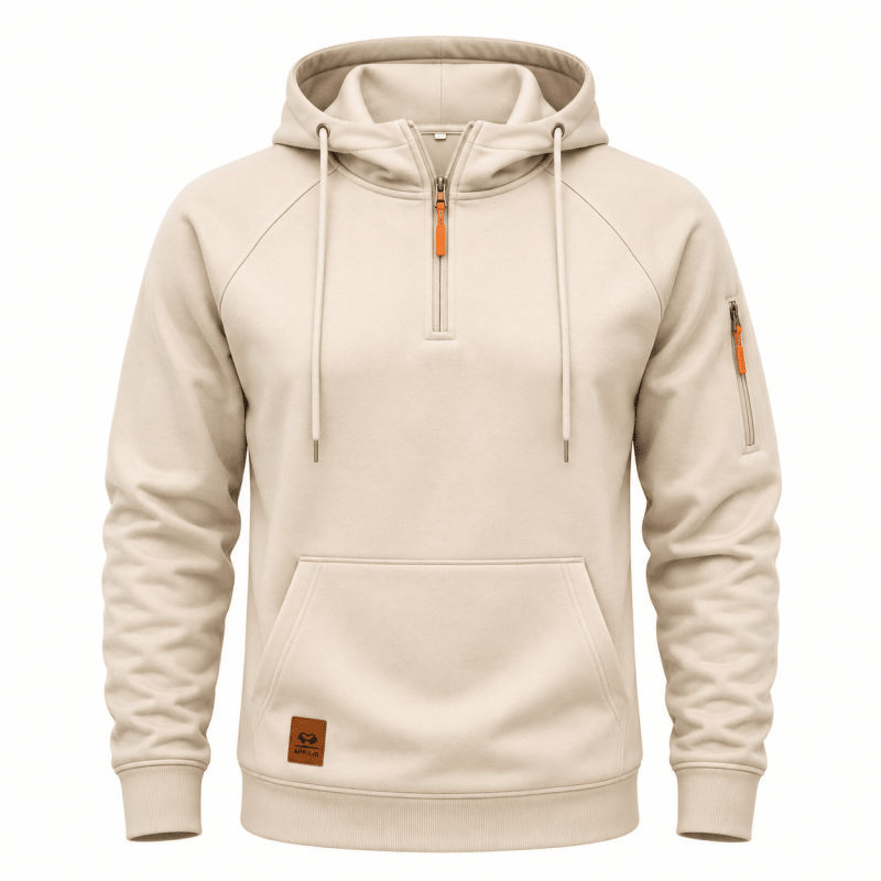 Sterling - Sudadera con medio cierre suave al tacto