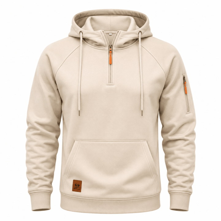 Sterling - Sudadera con medio cierre suave al tacto