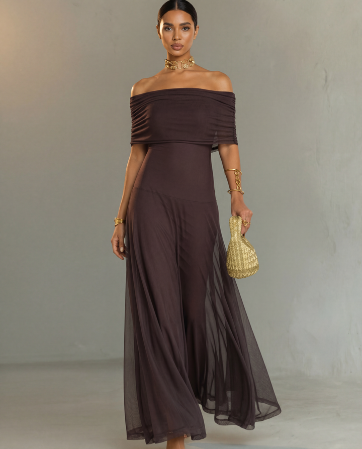 Zailyre - Vestido con escote Bardot, suave al tacto
