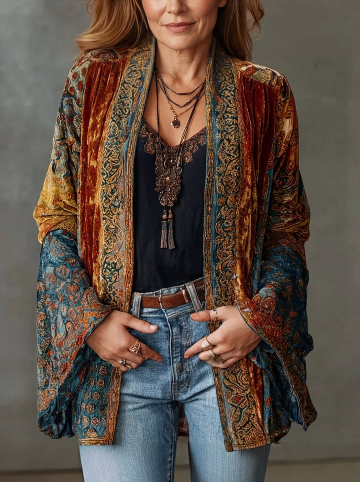 Sylvette - Chaqueta bohemia texturizada