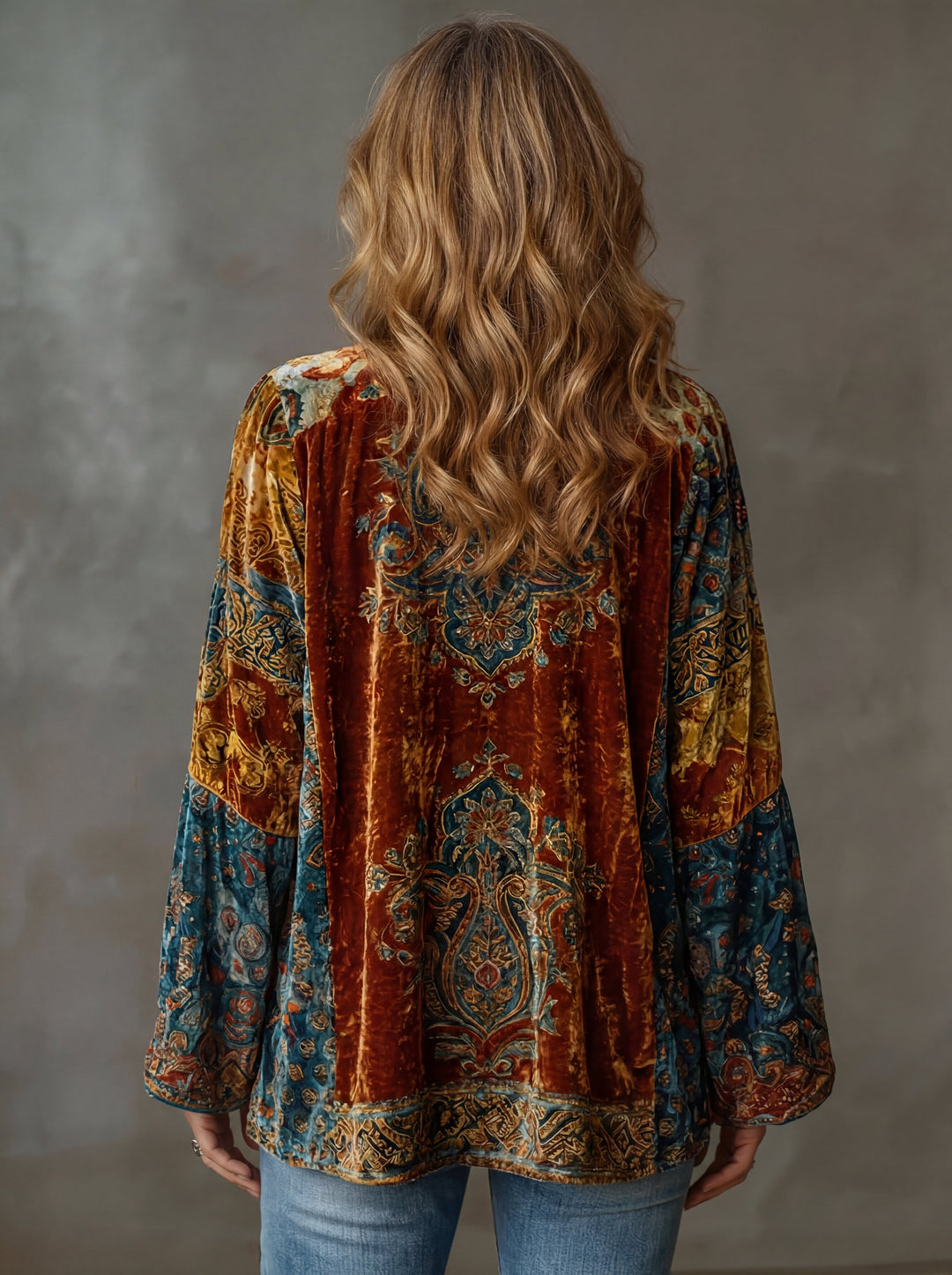 Sylvette - Chaqueta bohemia texturizada