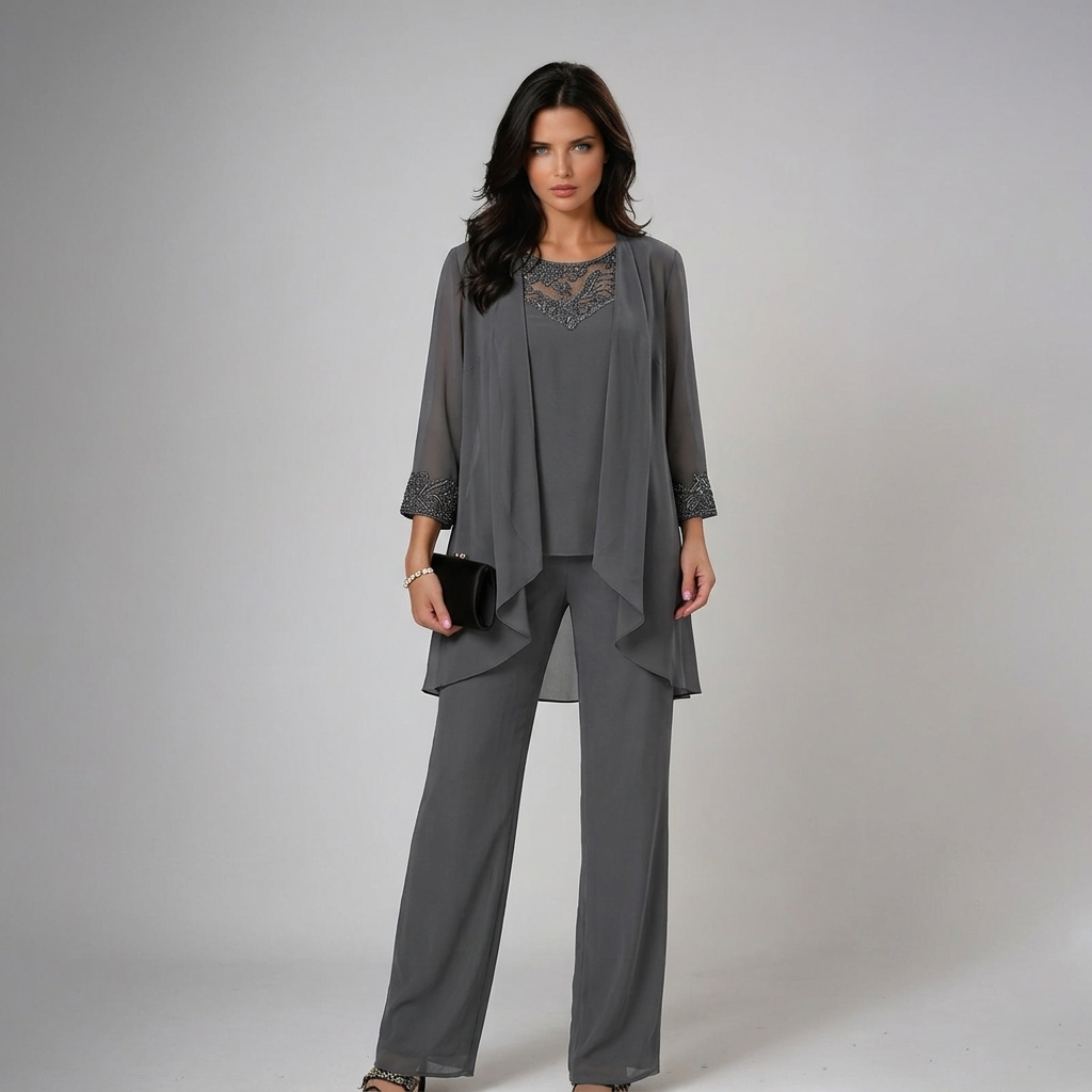 Bronte - Conjunto de tres piezas con pantalón de tacto suave