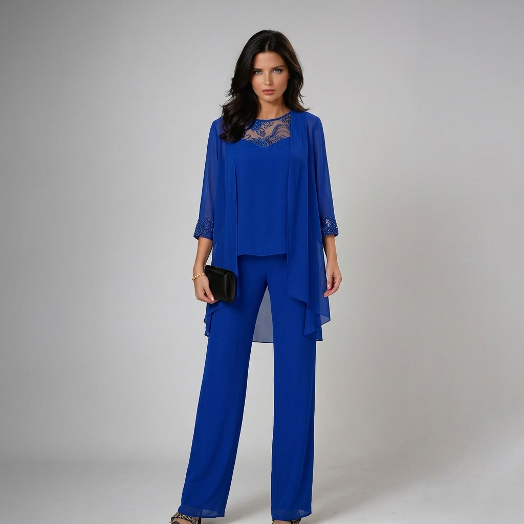 Bronte - Conjunto de tres piezas con pantalón de tacto suave