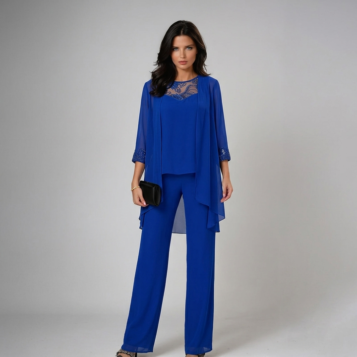 Bronte - Conjunto de tres piezas con pantalón de tacto suave