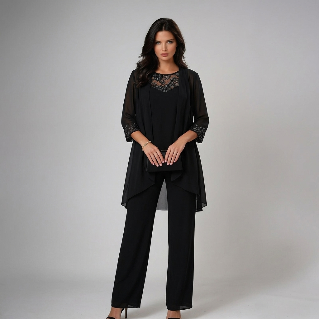 Bronte - Conjunto de tres piezas con pantalón de tacto suave